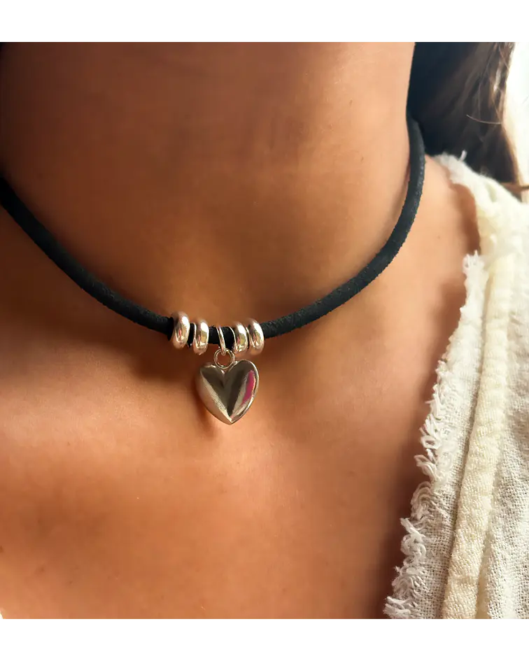 Choker Corazón Negro