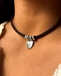 Choker Corazón Café