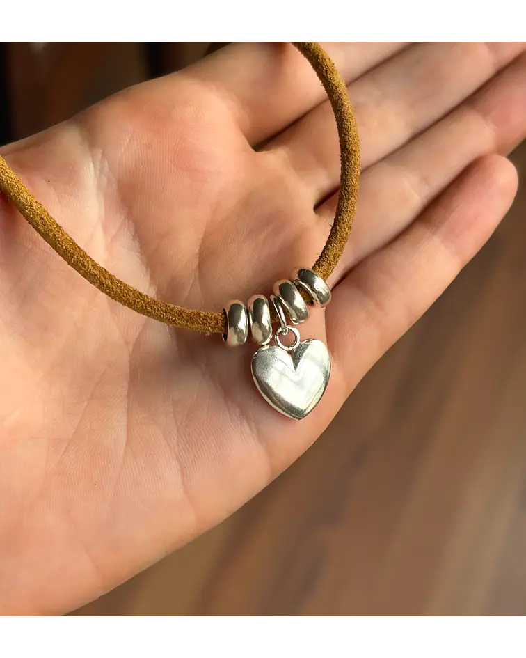 Choker Corazón Mostaza