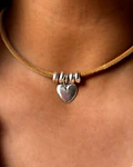 Choker Corazón Mostaza