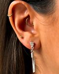 Aros Diamantes LAB y Aguamarina
