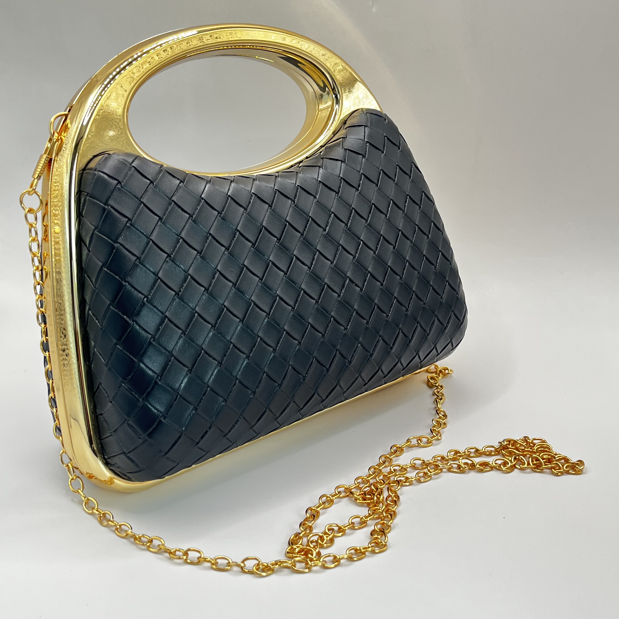 Cartera de fiesta rígida negra 1