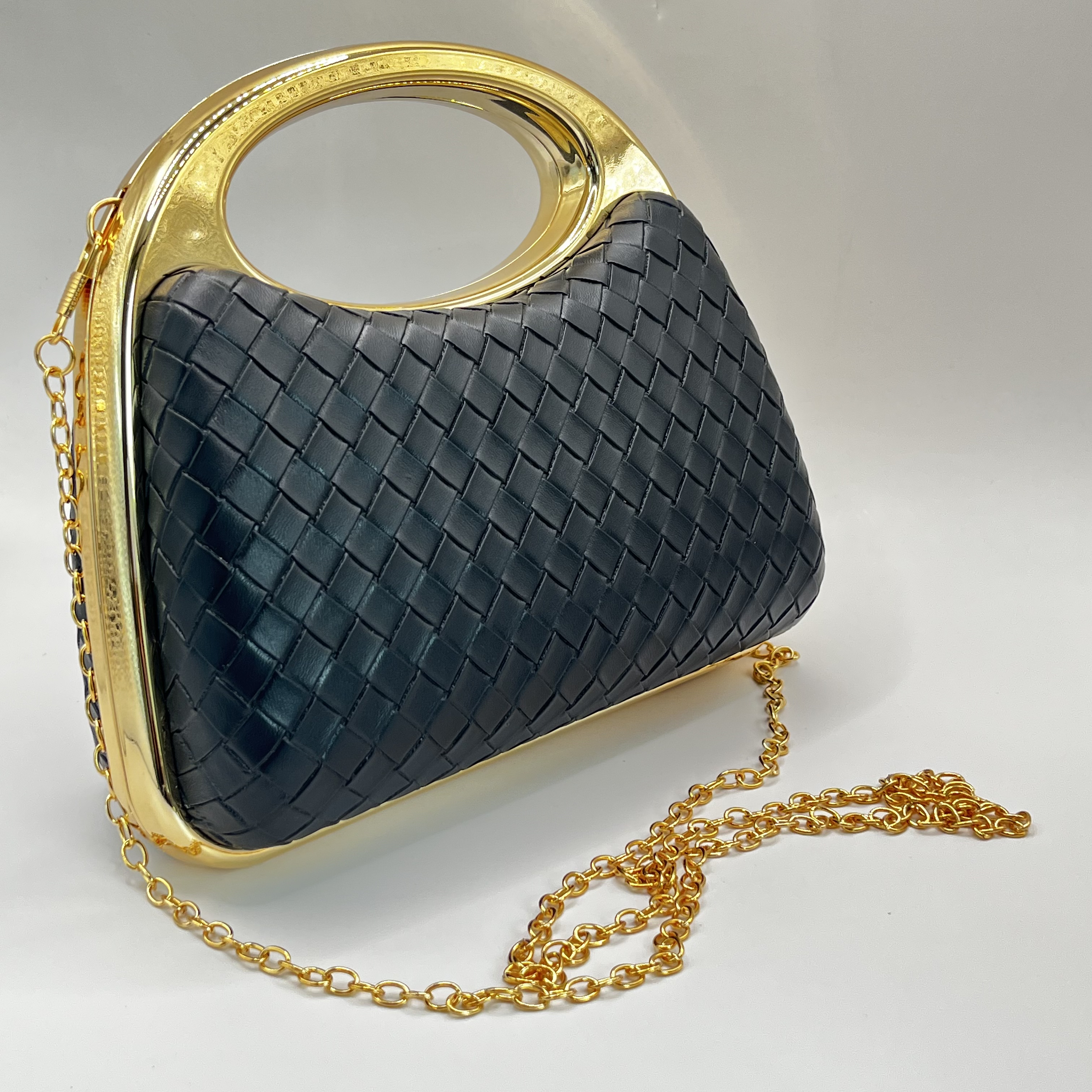 Cartera de fiesta rígida negra 1