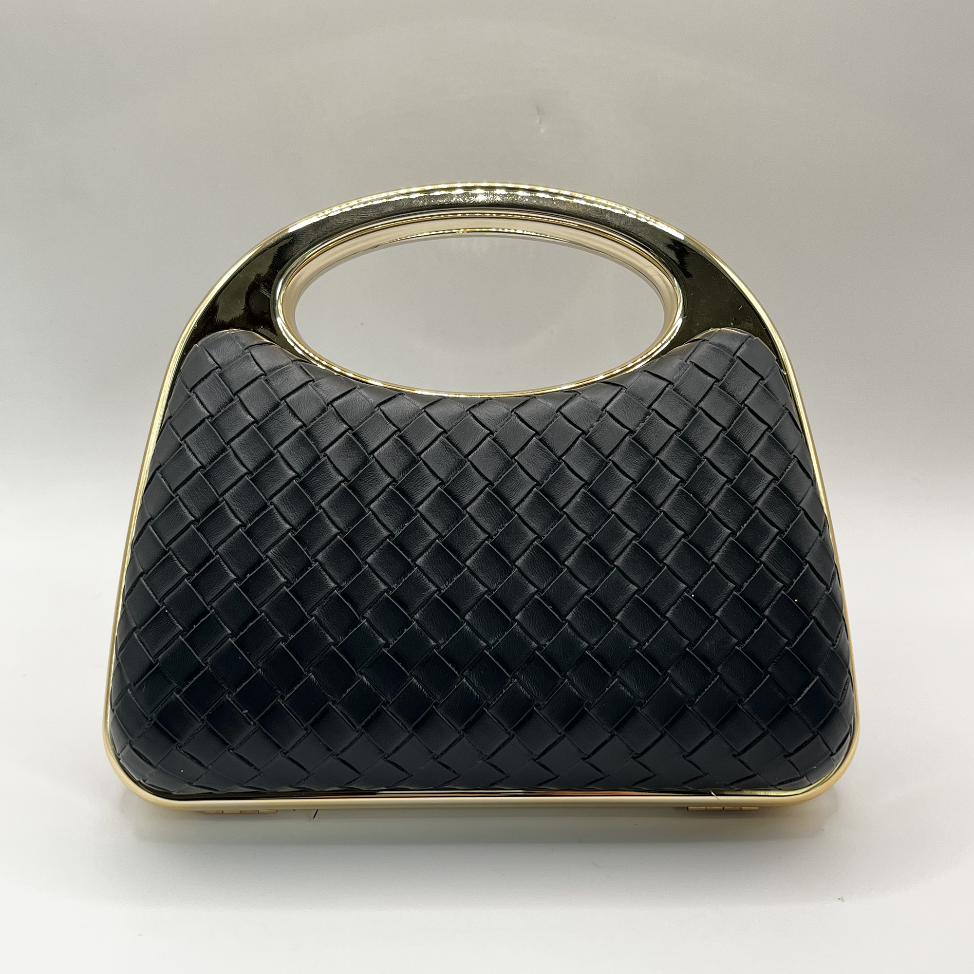 Cartera de fiesta rígida negra 3