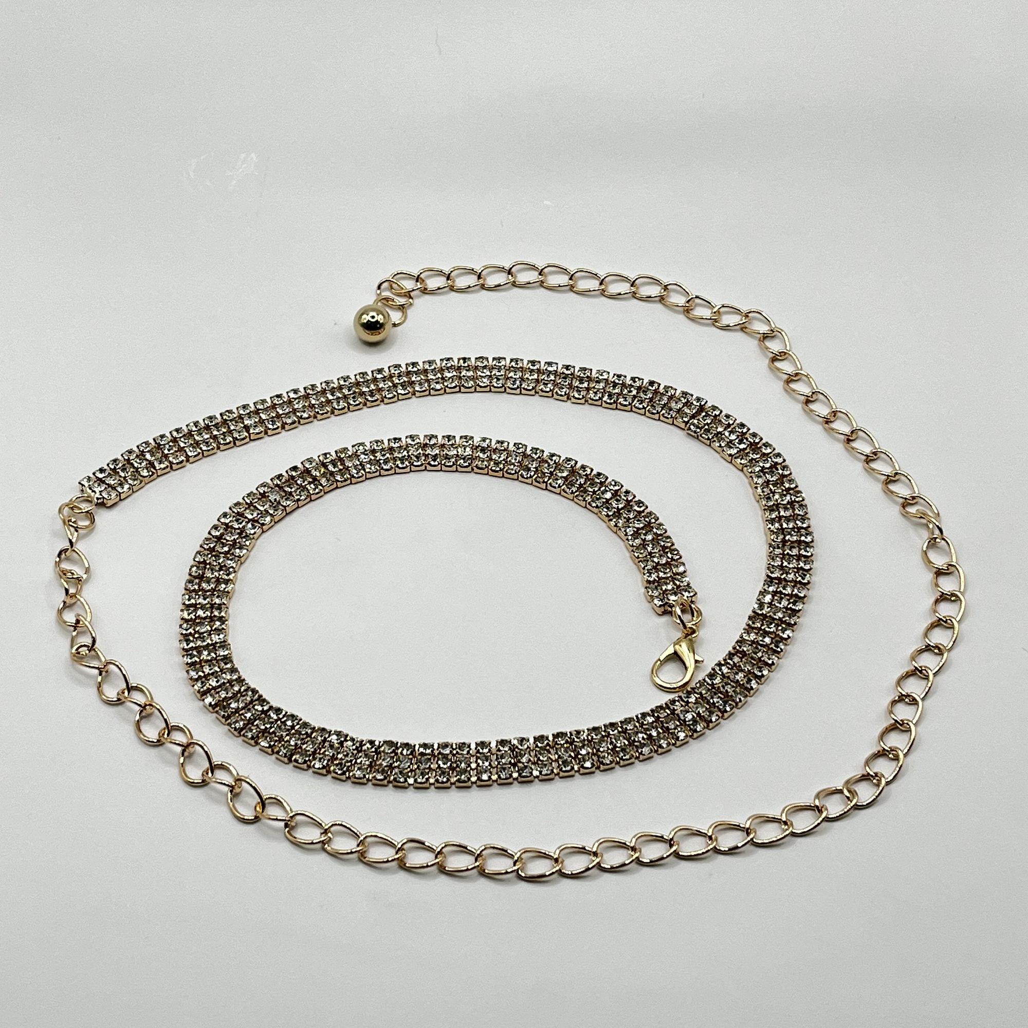 Cinturón de fiesta brillante dorado 2