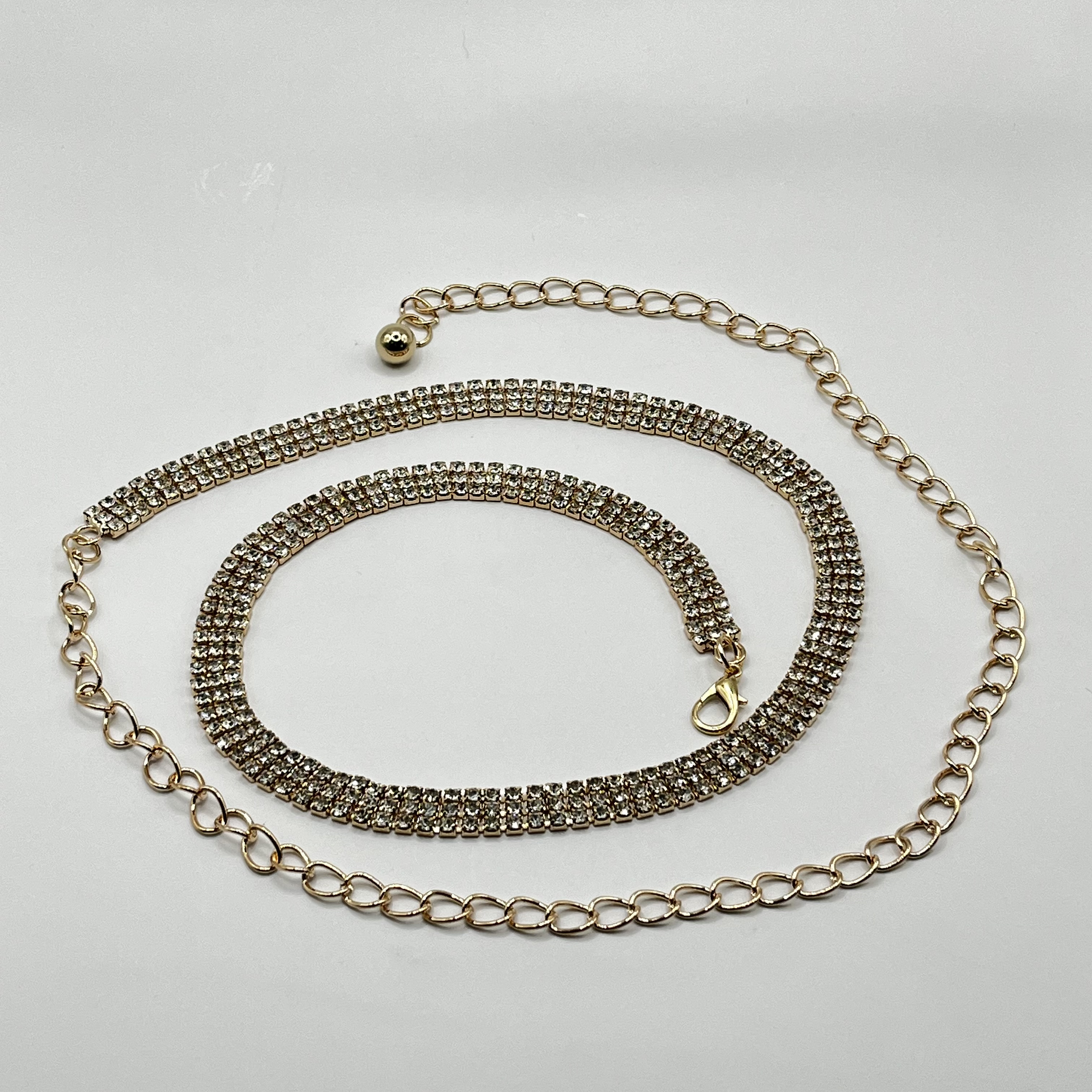 Cinturón de fiesta brillante dorado 2