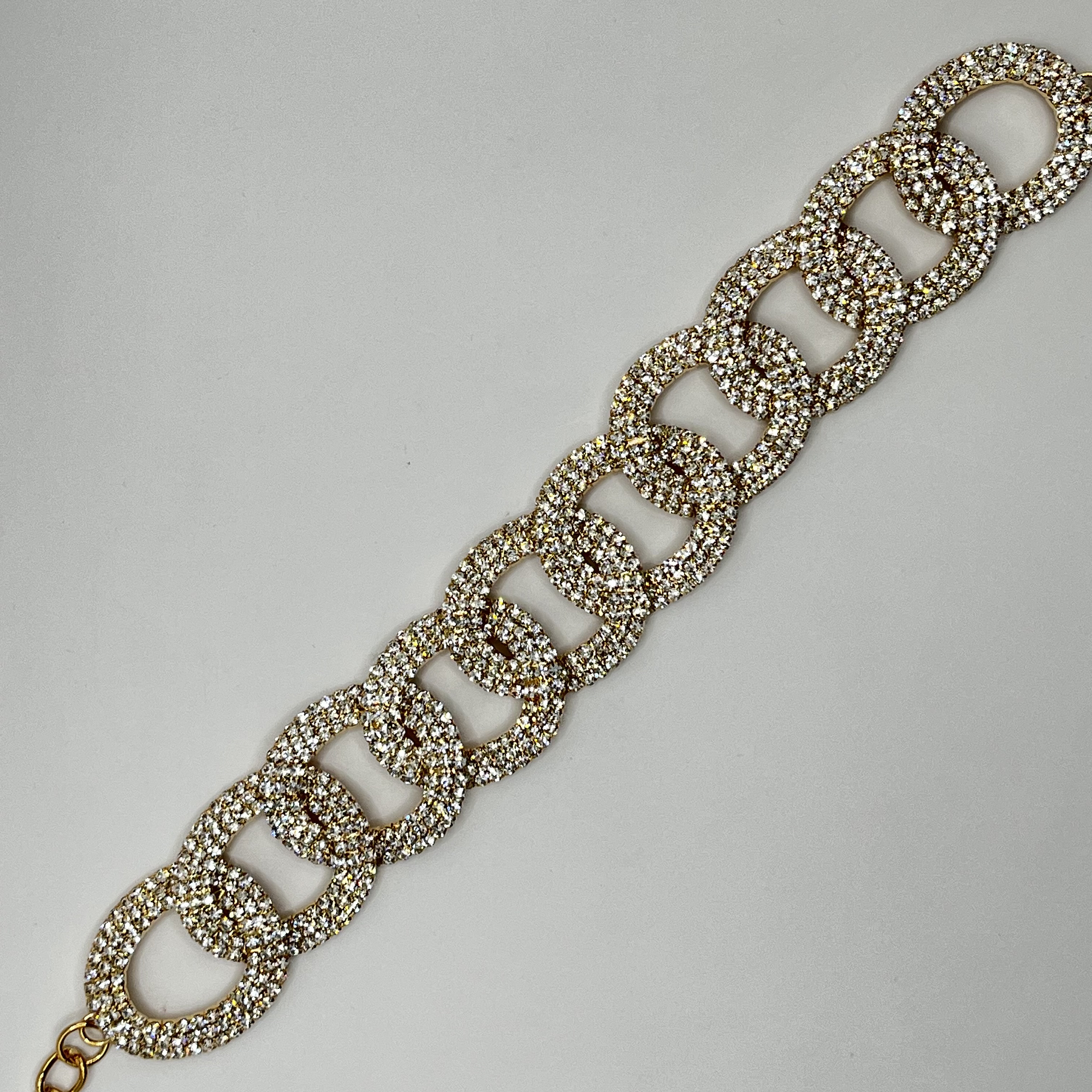 Cinturón de eslabones brillantes dorado 1