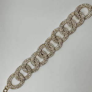 Cinturón de eslabones brillantes dorado