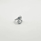 Anillo ajustable plateado con perla - Miniatura 1