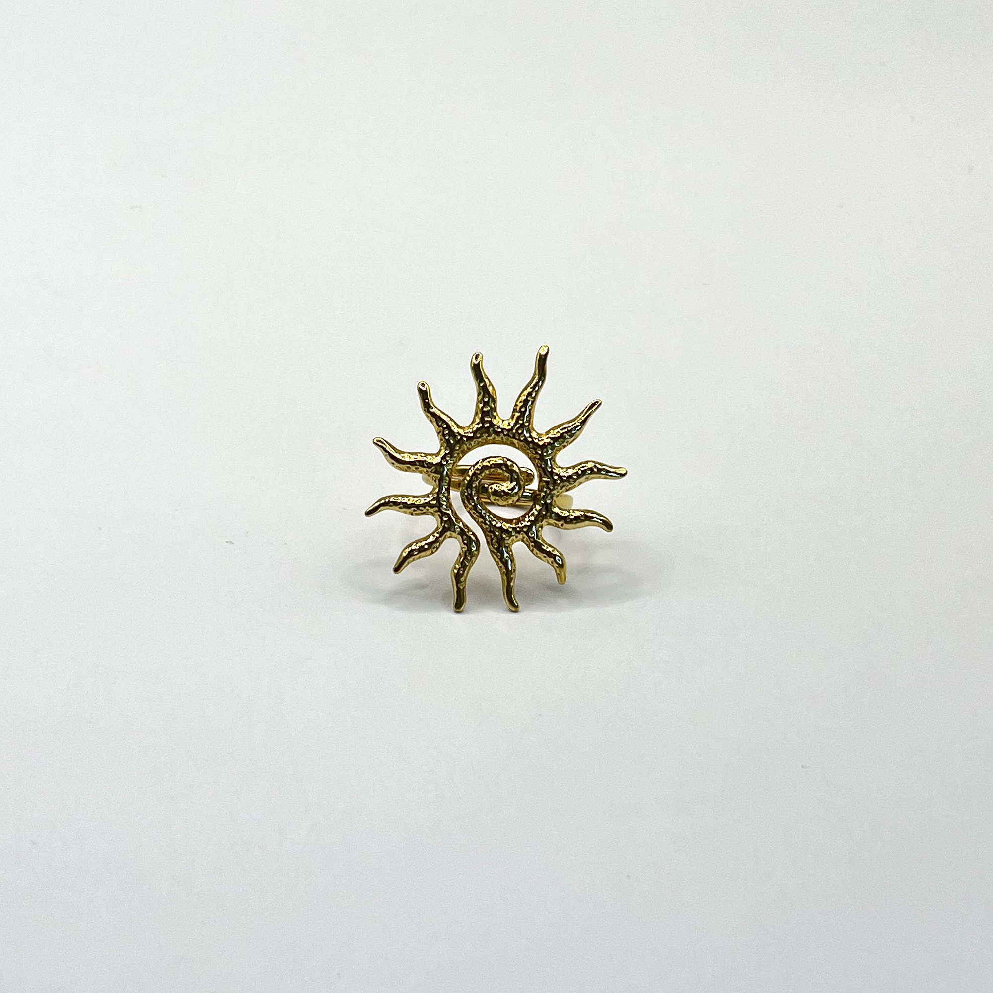 Anillo ajustable sol dorado 1