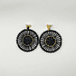 Aros bohemios negros redondos - Miniatura 2