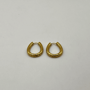 Aros de acero quirurgico argollas redonda lisa dorada 4