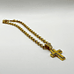Collar de acero quirúrgico dorado con cruz - Miniatura 2