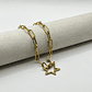 Collar de acero quirúrgico dorado de cadena con estrella - Miniatura 1