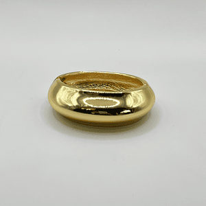 Pulsera esclava de fantasía dorada ancha