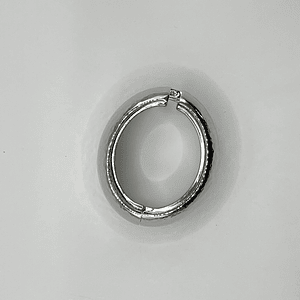 Pulsera esclava de fantasía plateada martillada