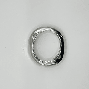 Pulsera esclava de fantasía plateada orgánica