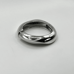 Pulsera esclava de fantasía plateada orgánica