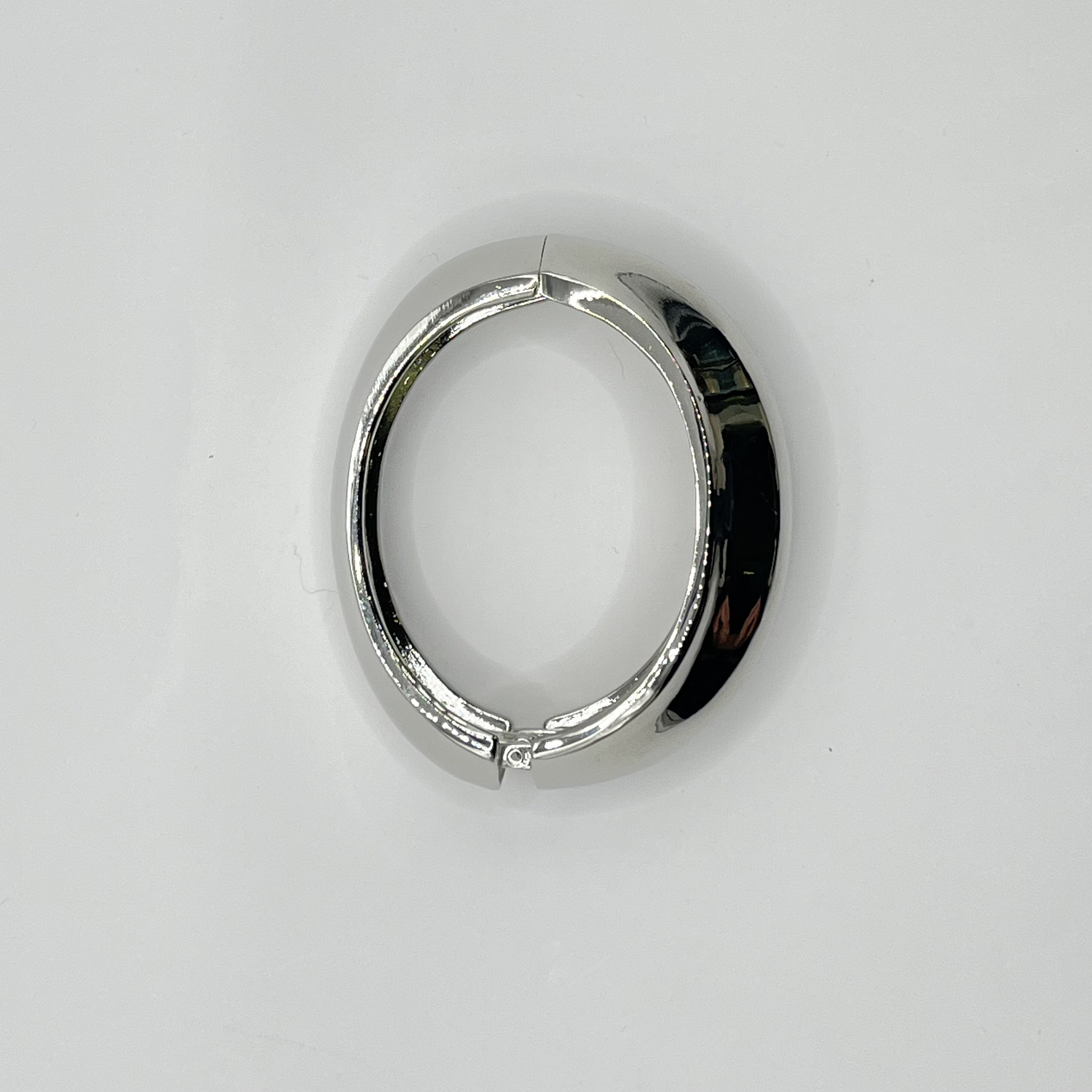 Pulsera esclava de fantasía plateada lisa 2