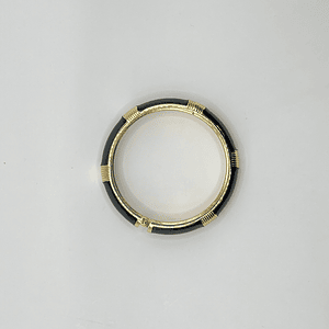 Pulsera esclava de fantasía negra con dorado