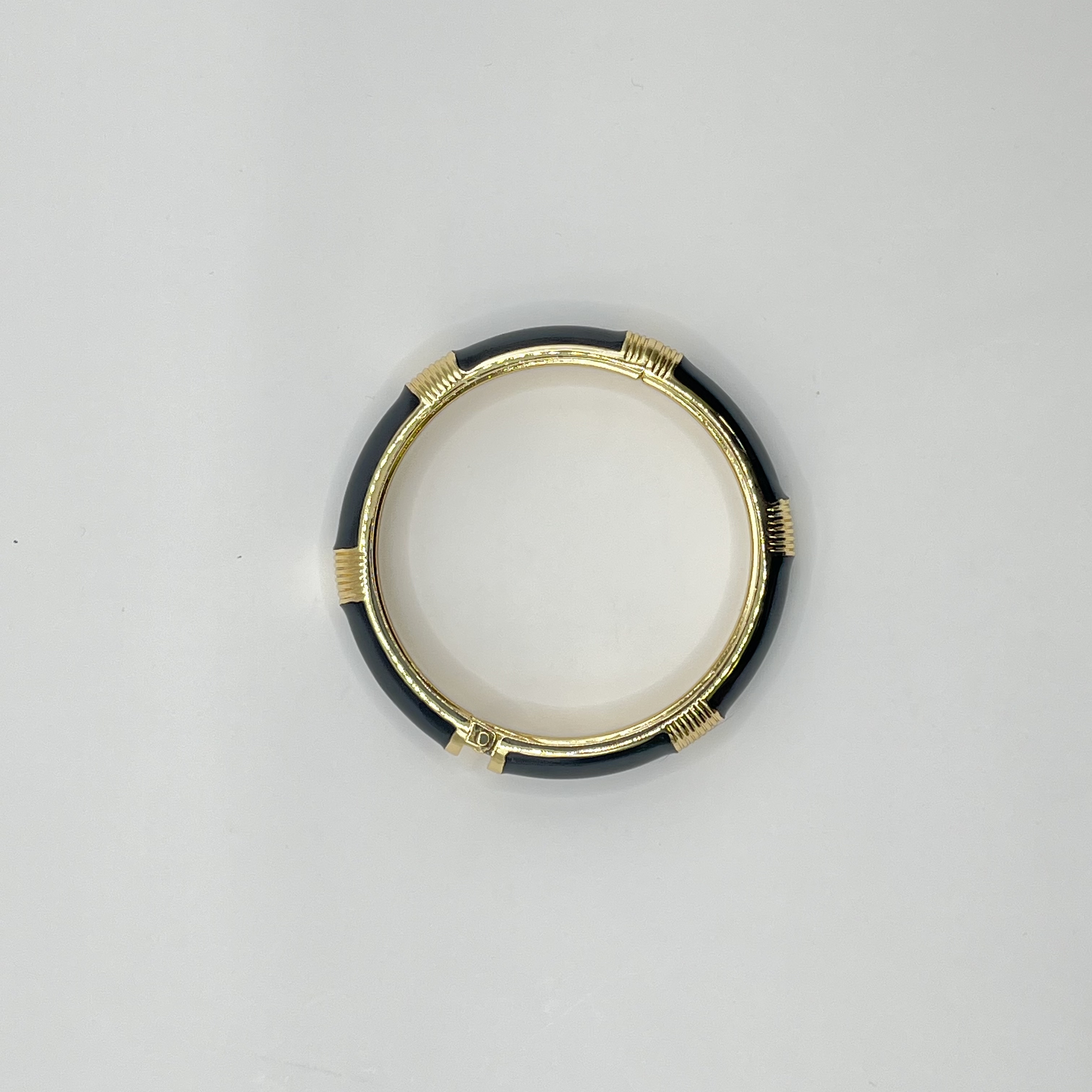 Pulsera esclava de fantasía negra con dorado 2