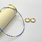 Conjunto pack chocker aro ace chocker azul con aro dorado - Miniatura 2