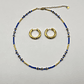Conjunto pack chocker aro ace chocker azul con aro dorado - Miniatura 1