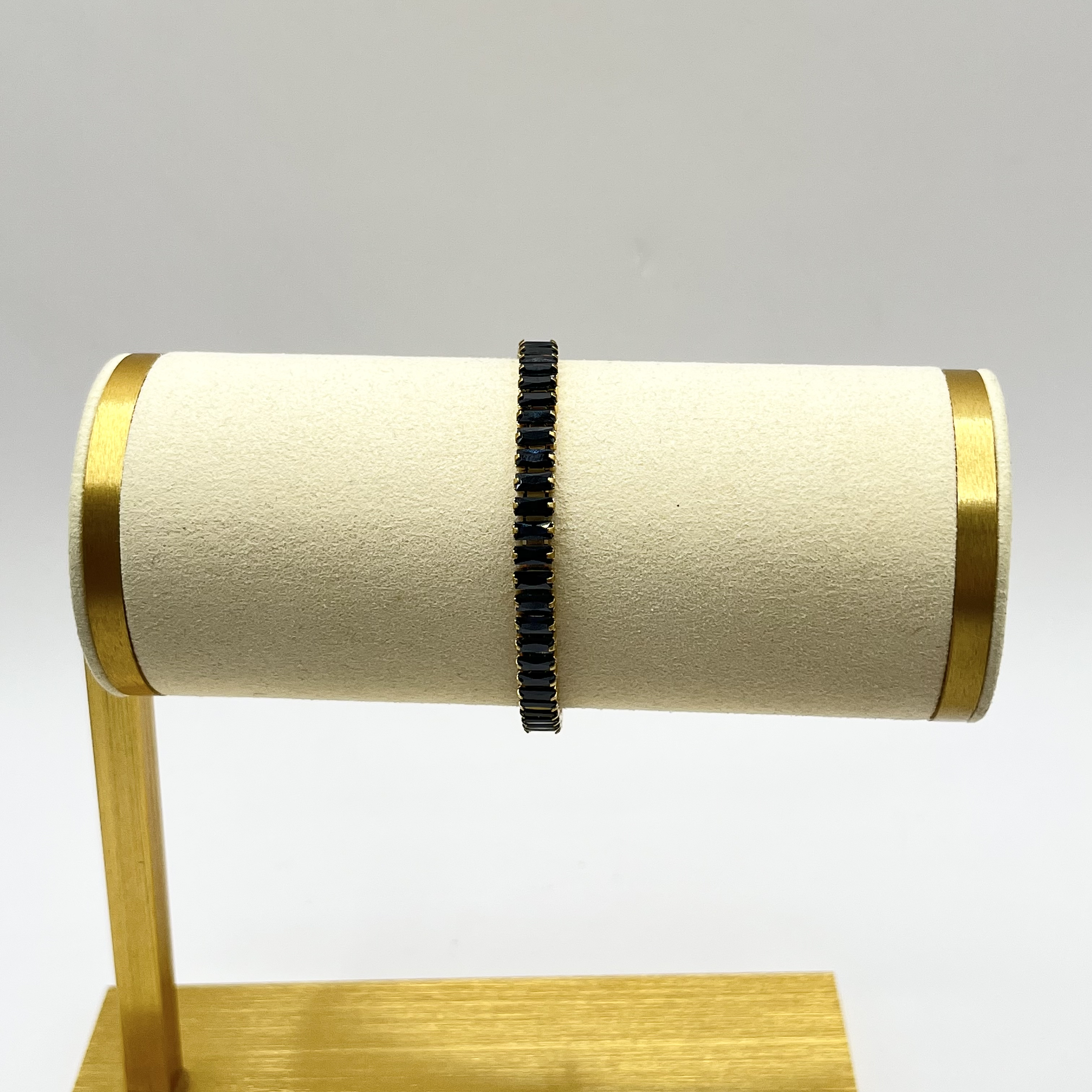 Conjunto de acero quirúrgico negro con collar y pulsera 3