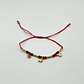 Pulsera de acero quirúrgico roja con estrellas doradas ajustable - Miniatura 1