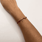 Pulsera de acero quirúrgico roja con cruz dorada - Miniatura 2