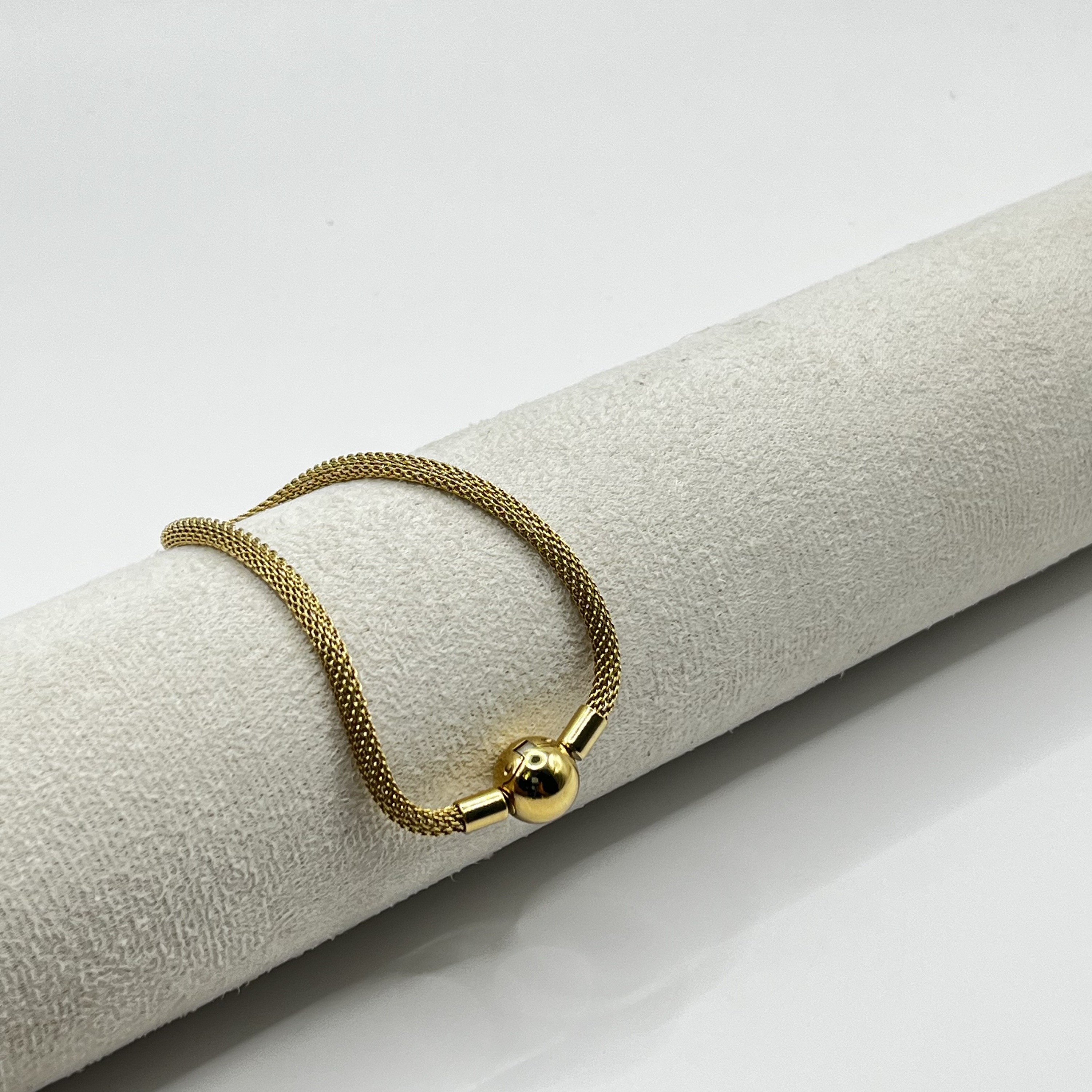 Pulsera de acero quirúrgico dorada tipo snake 2