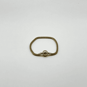 Pulsera de acero quirúrgico dorada tipo snake