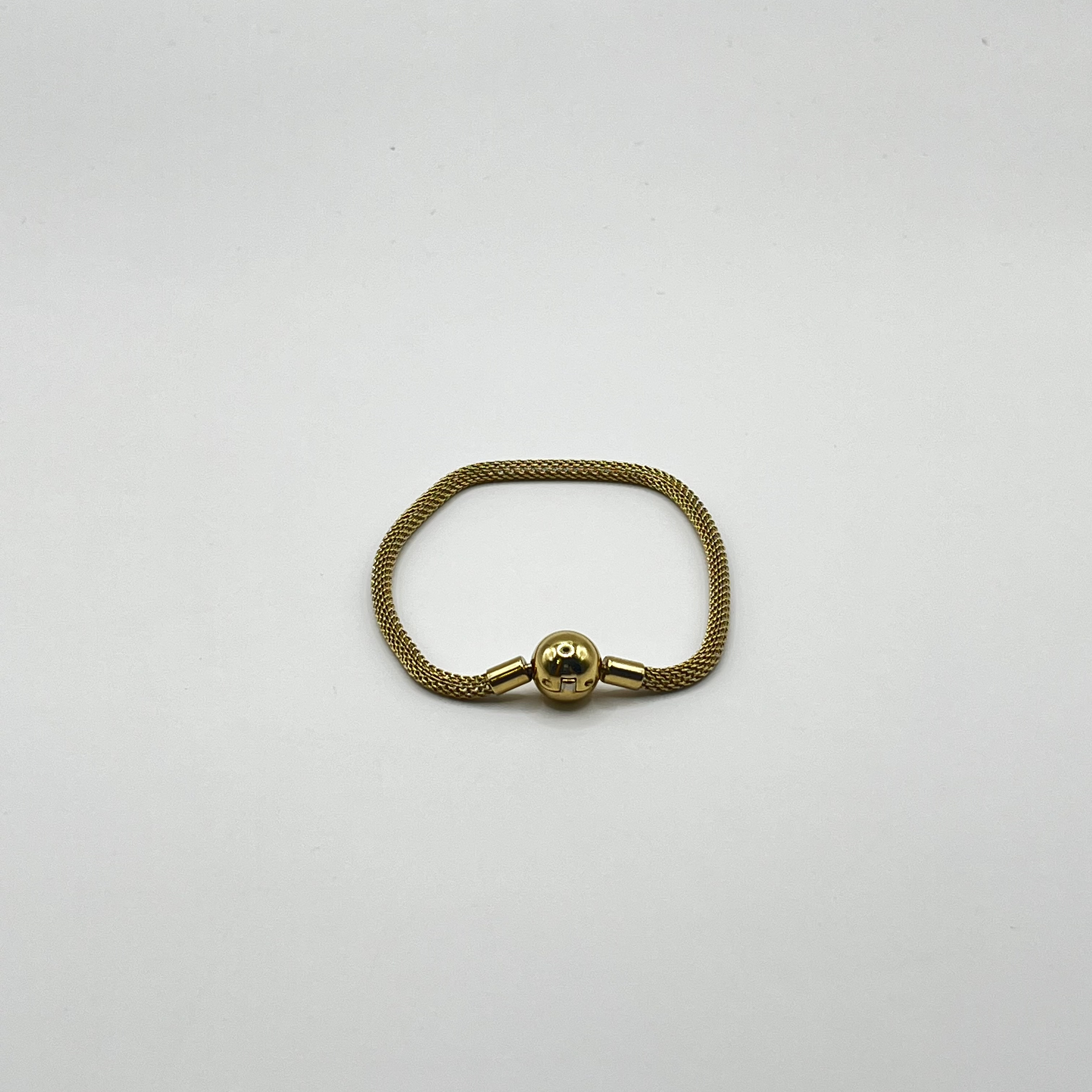 Pulsera de acero quirúrgico dorada tipo snake 1