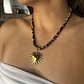 Collar de acero quirúrgico animal print con corazón sagrado - Miniatura 2