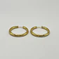 Argollas de acero quirúrgico doradas grandes - Miniatura 2