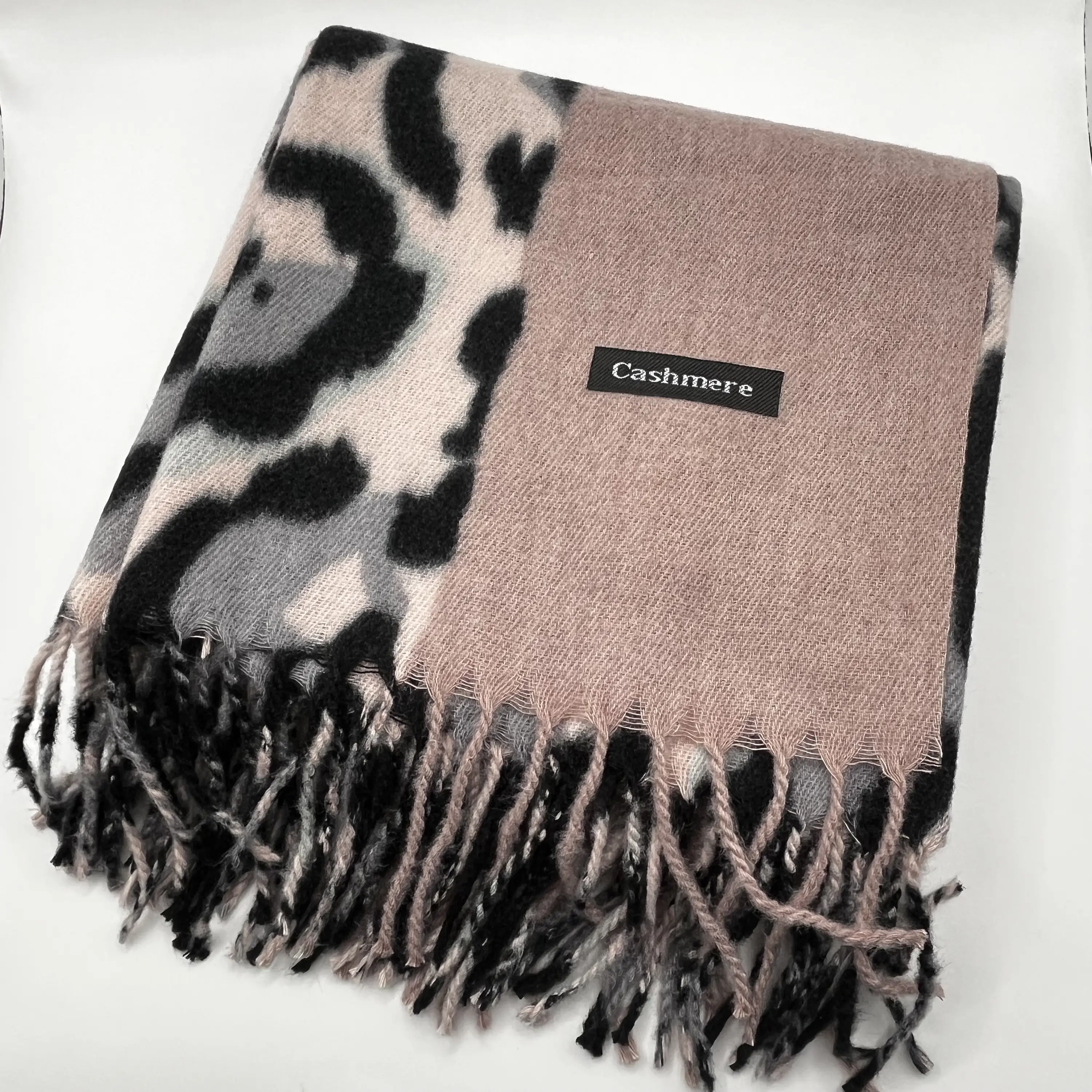 Bufanda Cashmere Animal Print Rosa 1