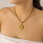 Collar con broche timón y dije tipo Versace - Miniatura 4