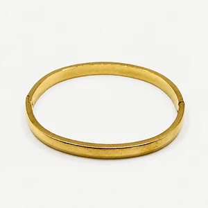 Pulsera esclava dorada lisa
