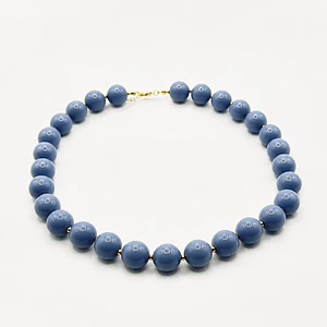 Collar de acero quirúrgico y esferas azules