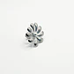 Anillo flor plateada con perla - Miniatura 1