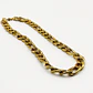 Collar de acero quirúrgico dorado de cadena gruesa - Miniatura 1