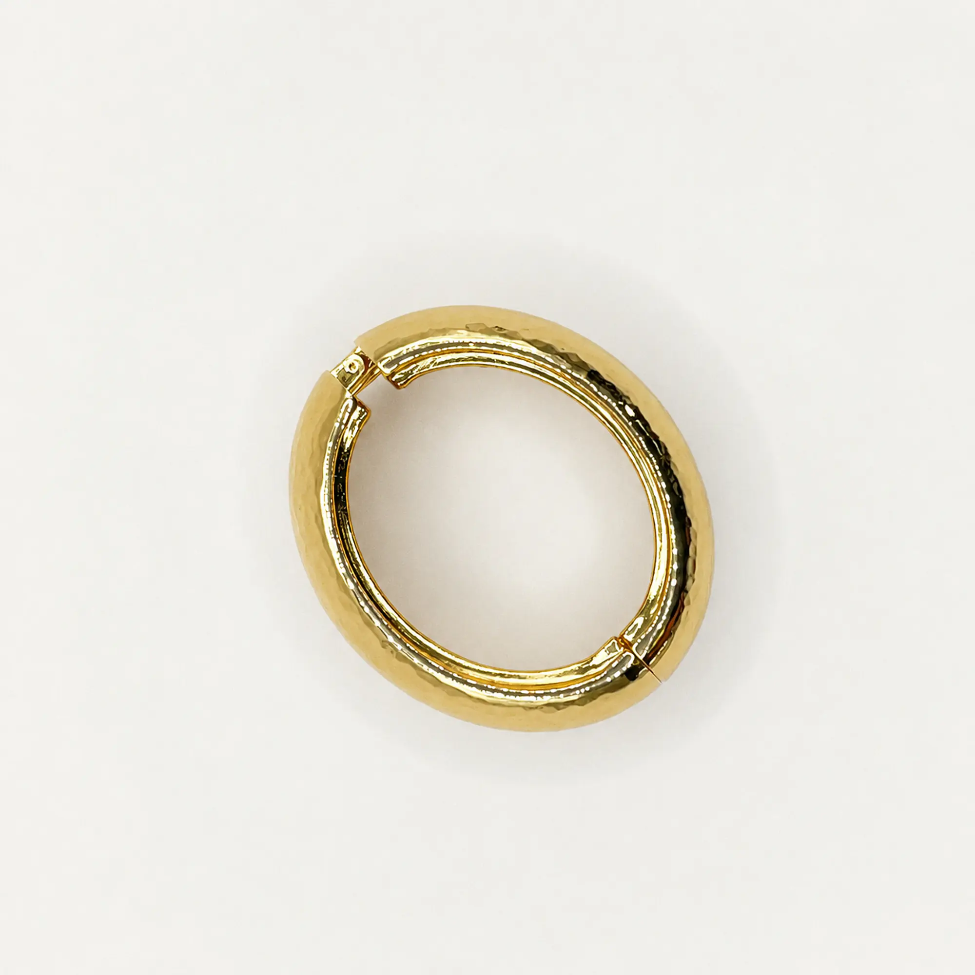 Pulsera esclava de fantasía dorada martillada 3