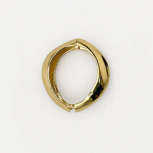 Pulsera esclava de fantasía dorada curva