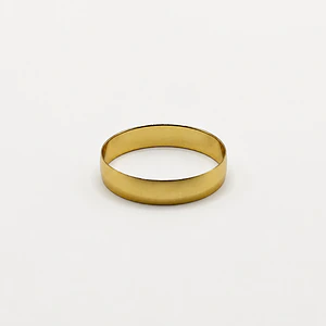Pulsera esclava de acero quirúrgico dorada satinada