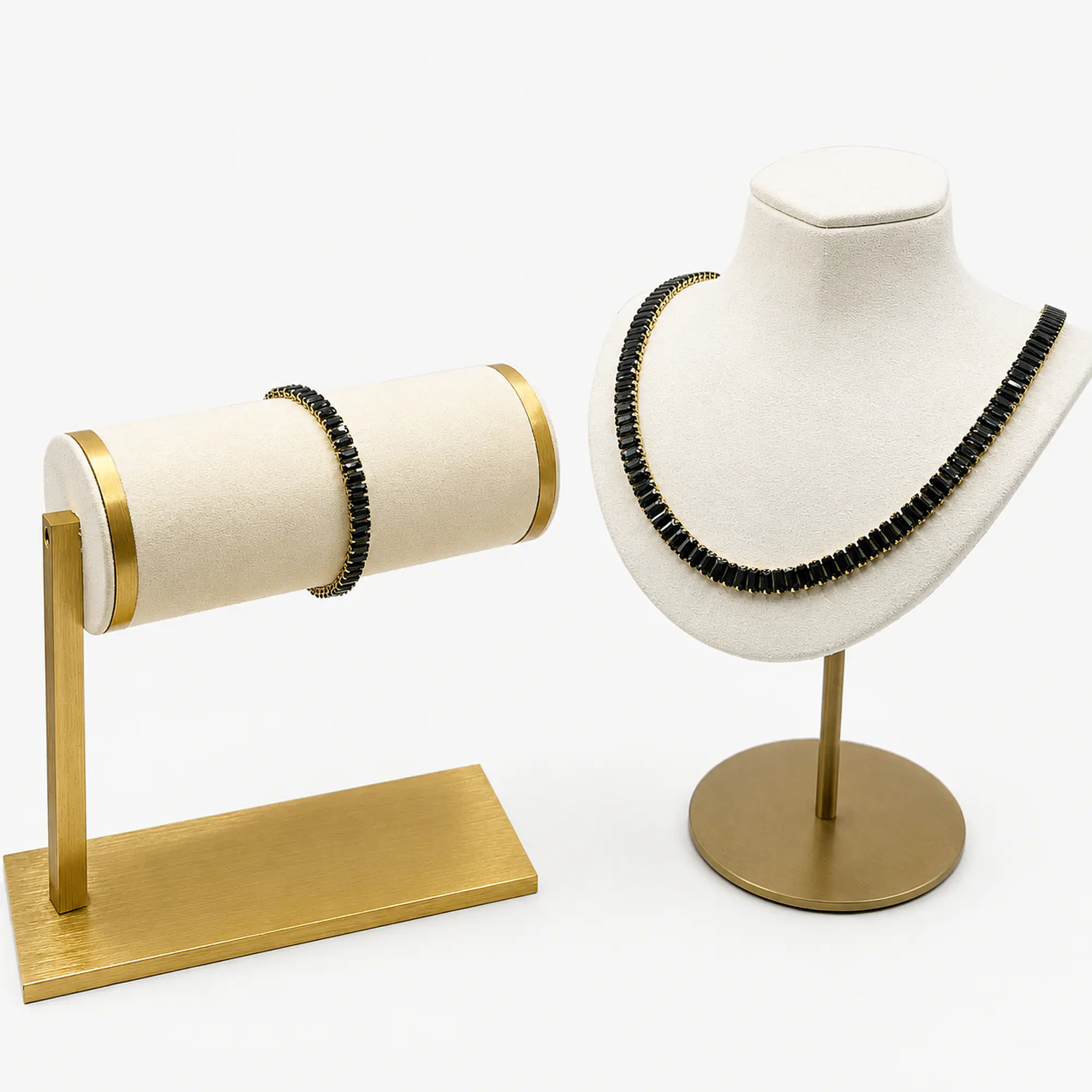 Conjunto de acero quirúrgico negro con collar y pulsera 1