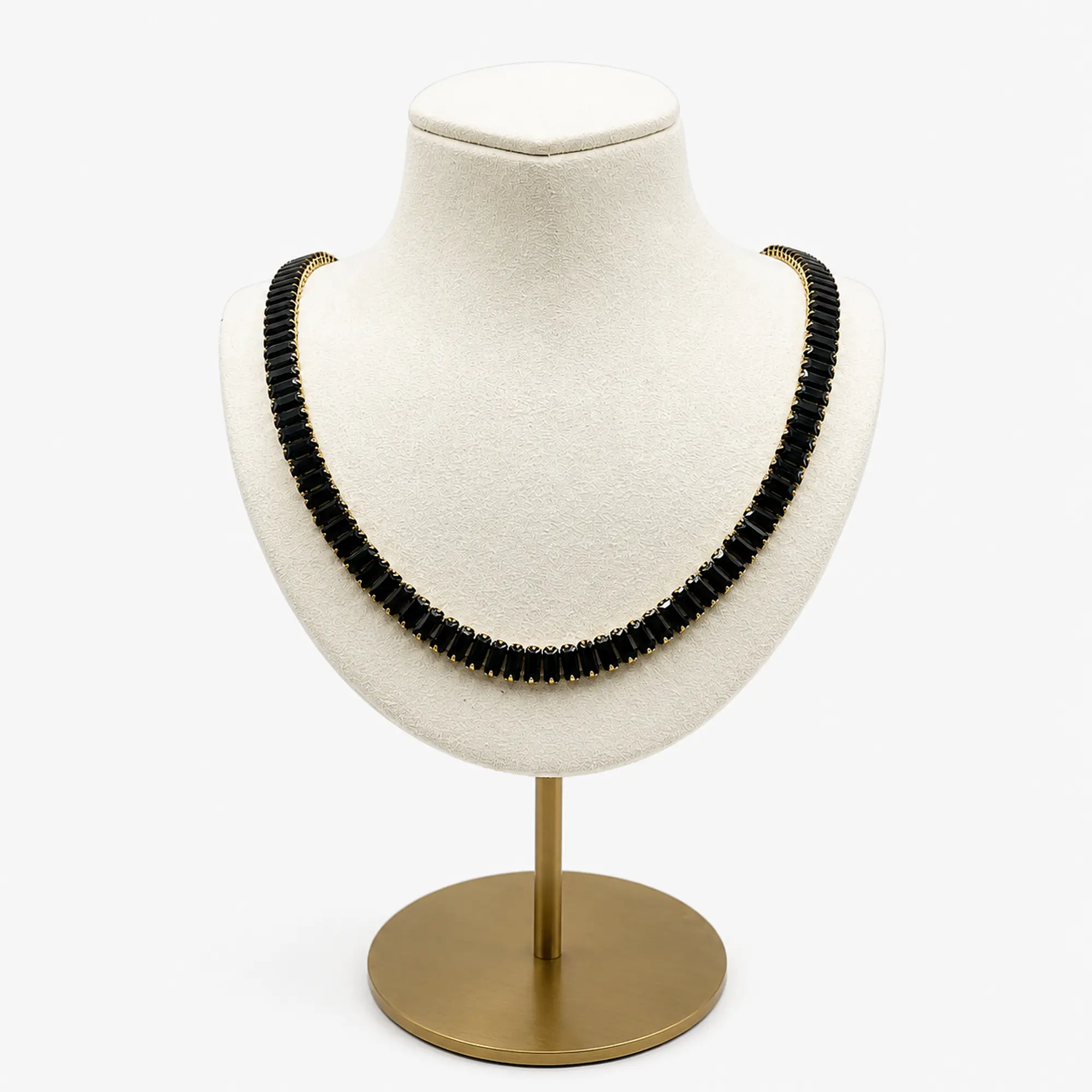 Conjunto de acero quirúrgico negro con collar y pulsera 2