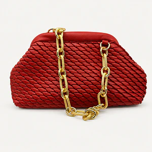 Cartera con cadena roja