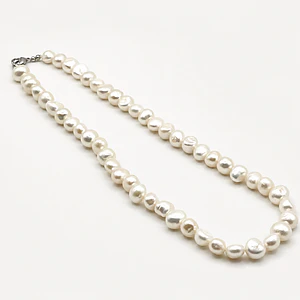 Collar de perlas de río naturales