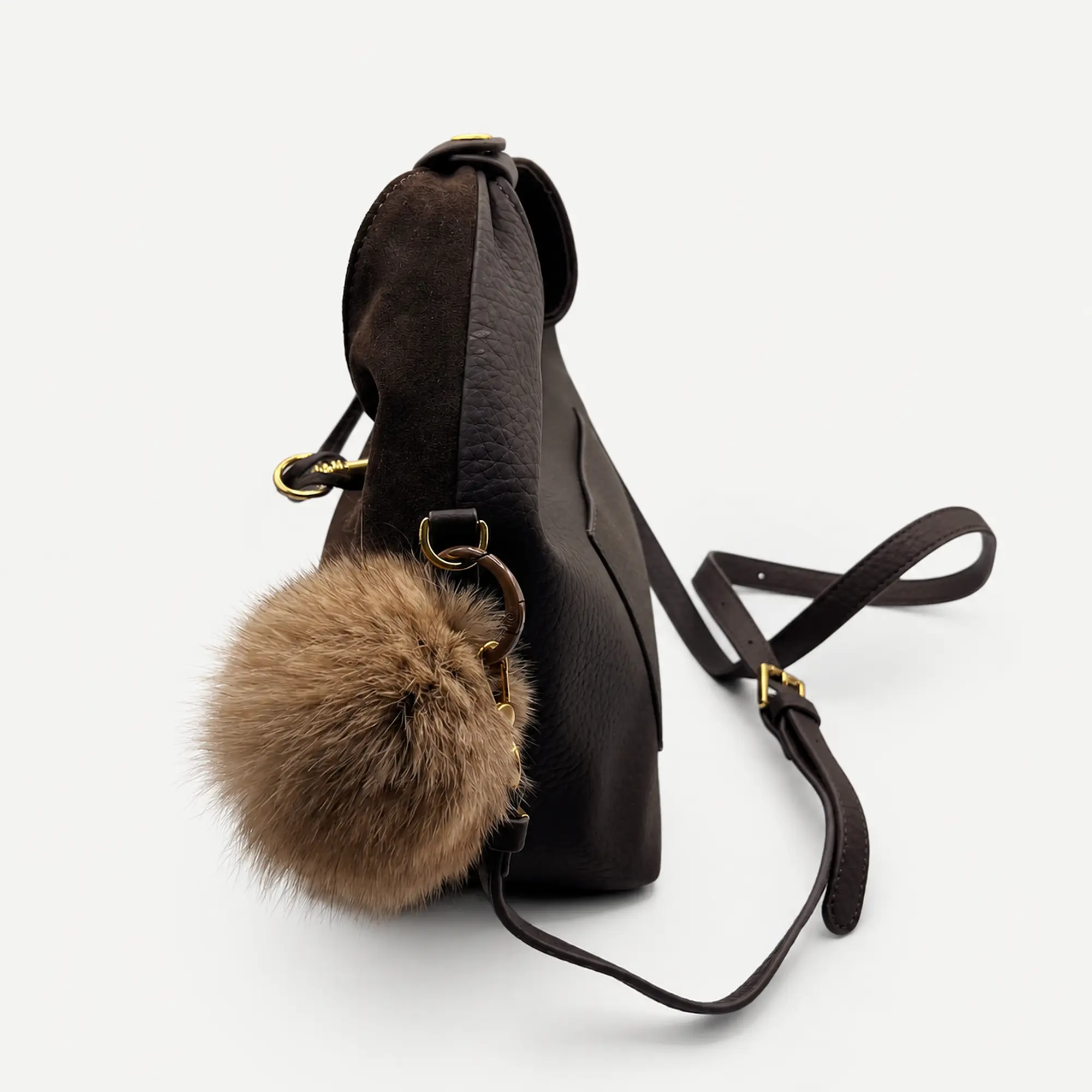 cartera cuero cafe pequeña 4