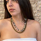 Collar doble de acero y piedra natural jaspe multicolor - Miniatura 4